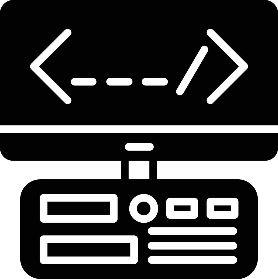 Desktop Glyph Icon vector