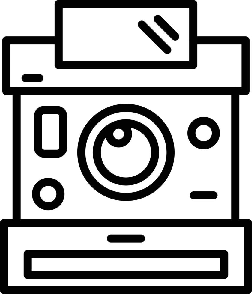 Instant Camera Line Icon vector