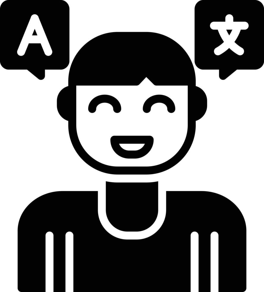 Translator Glyph Icon vector