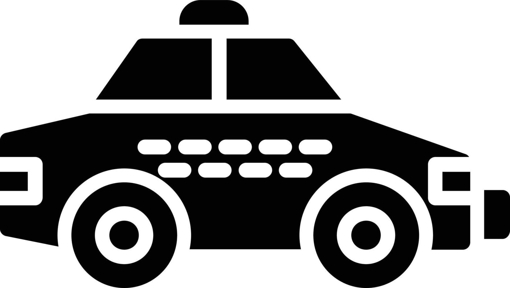 icono de glifo de taxi vector