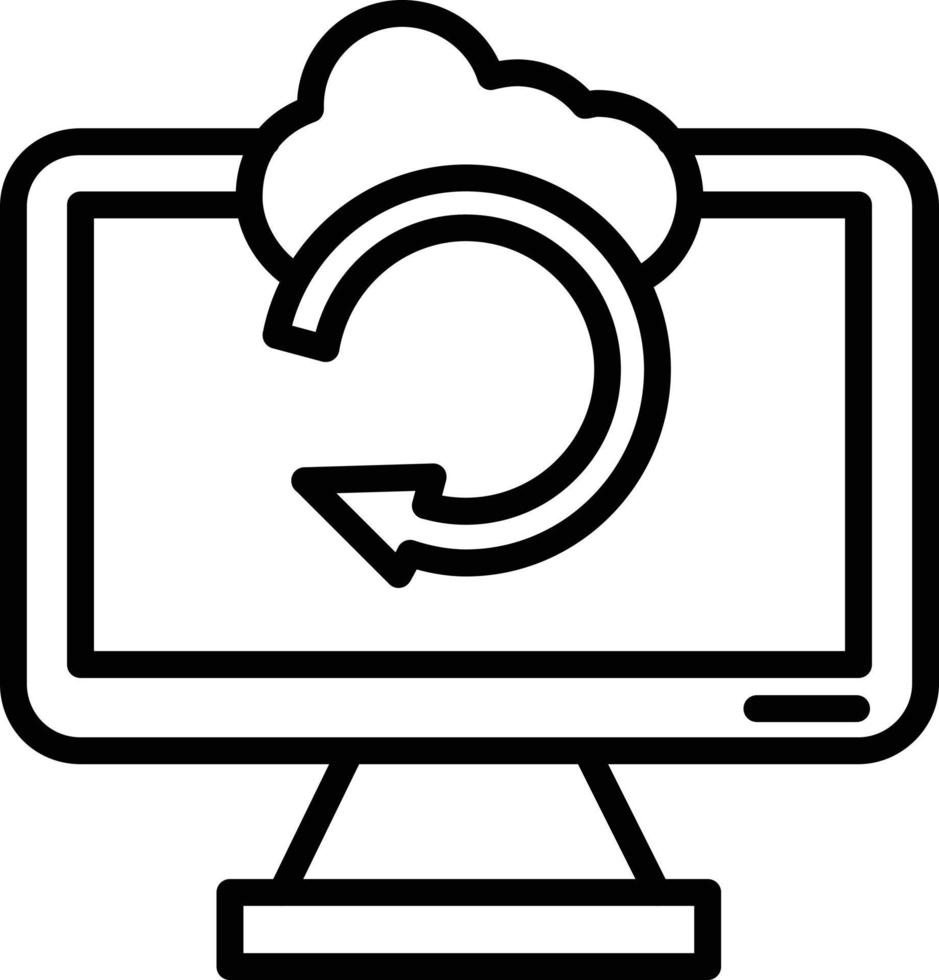 Backup Line Icon vector