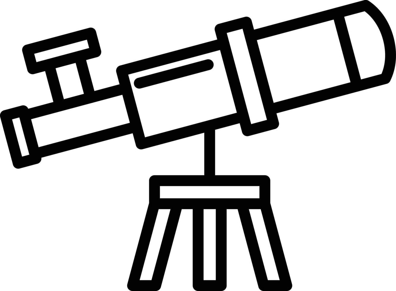 icono de línea de telescopio vector