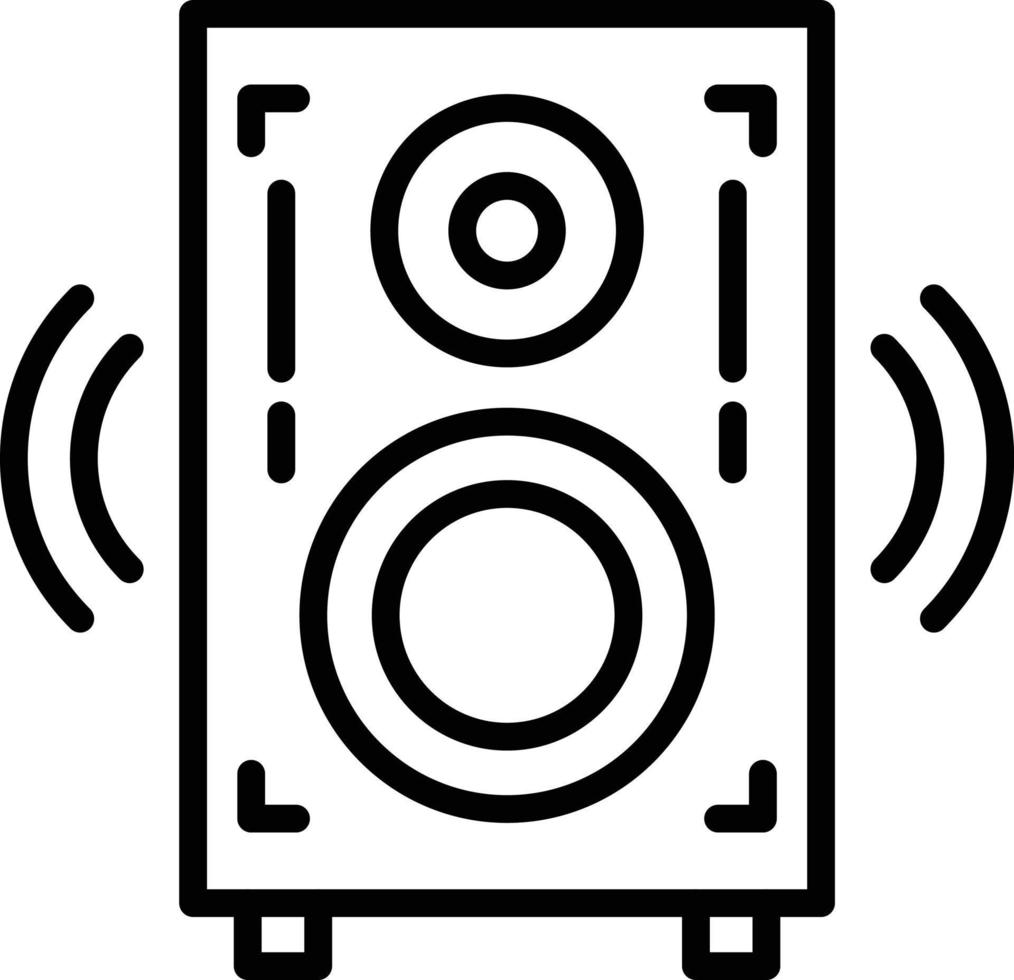 icono de línea de altavoz vector