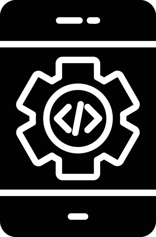 Gear Glyph Icon vector