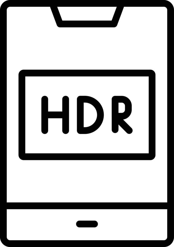 icono de línea hdr vector