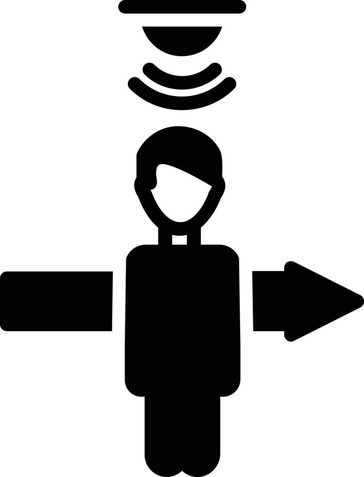 Motion Sensor Glyph Icon vector