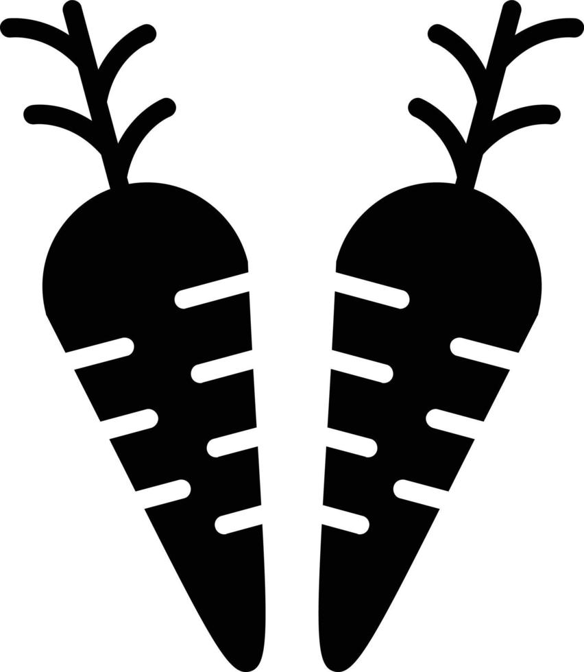 Carrots Glyph Icon vector