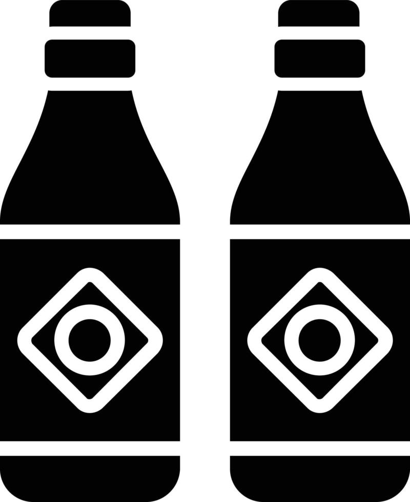 icono de glifo de botella vector