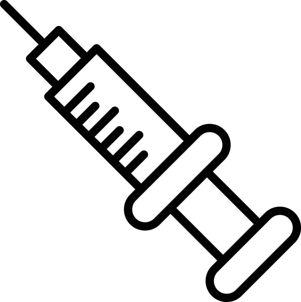 Syringe Line Icon vector