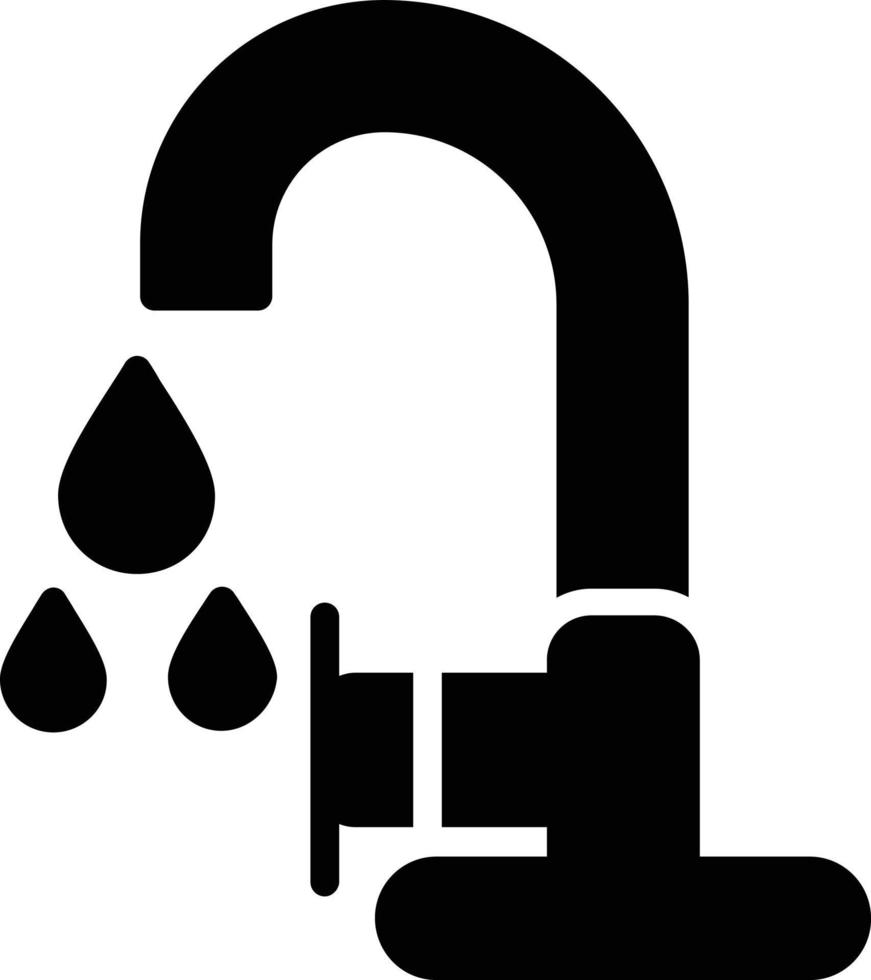 Water Faucet Glyph Icon vector