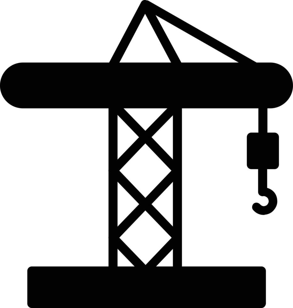 Crane Glyph Icon vector