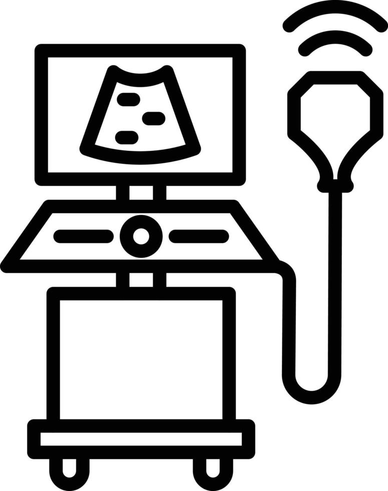 Ultrasound Line Icon vector