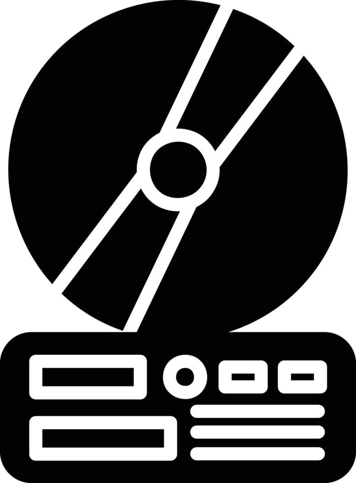 Game CD Glyph Icon vector