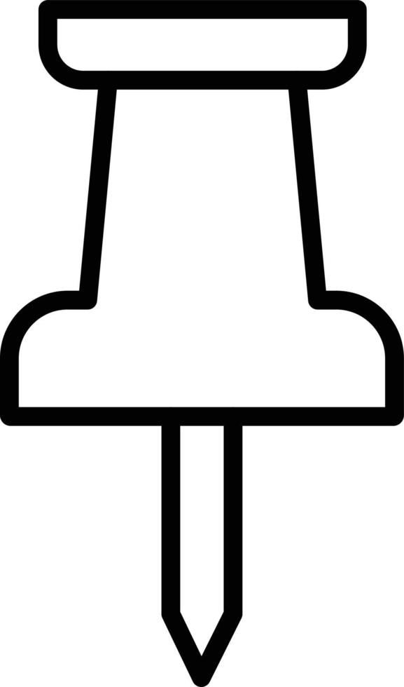 Pin Line Icon vector