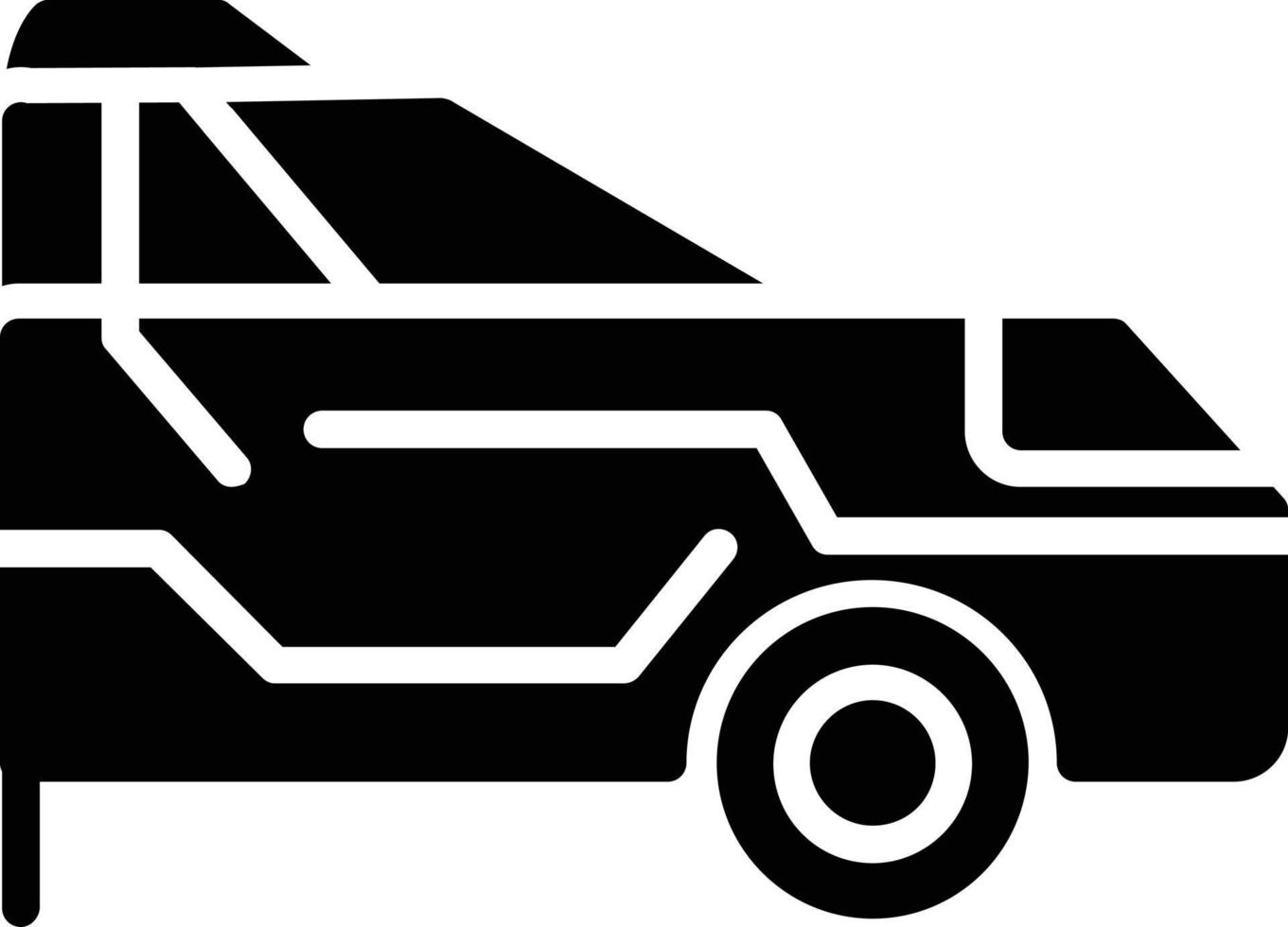 icono de glifo de coche vector