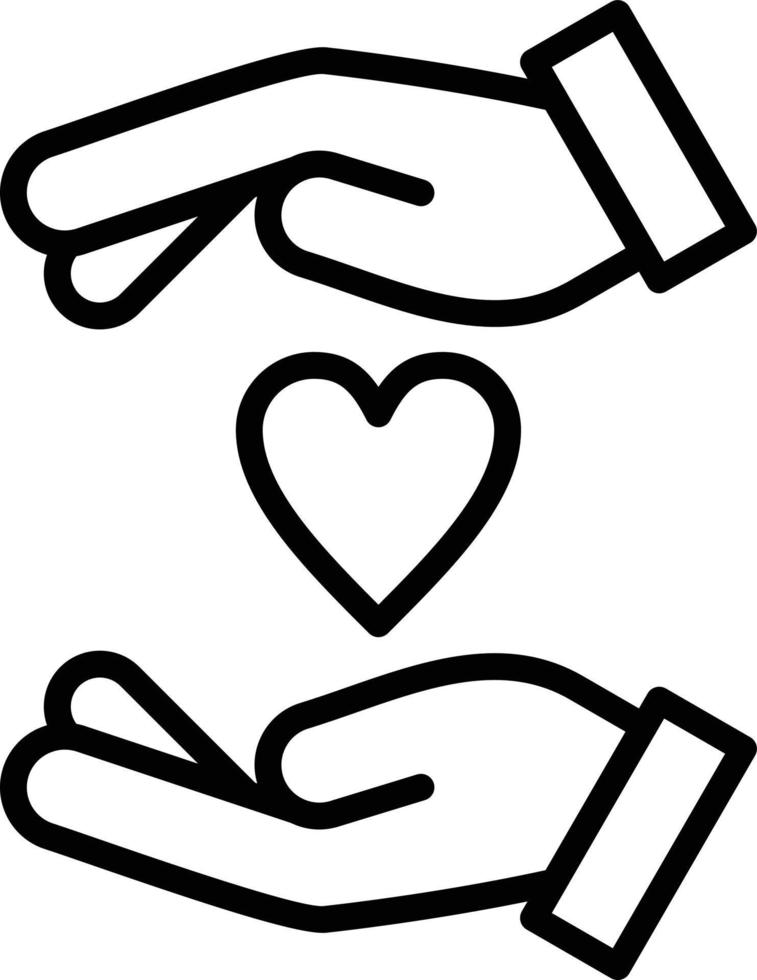 Donation Line Icon vector