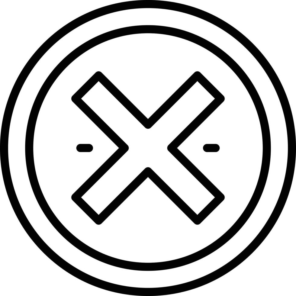 Failure Line Icon vector