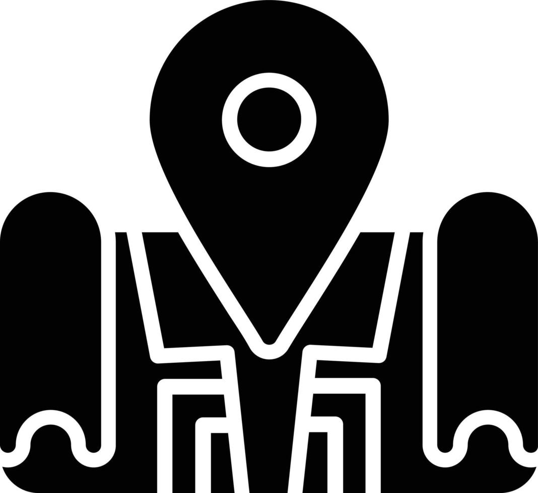 Map Glyph Icon vector