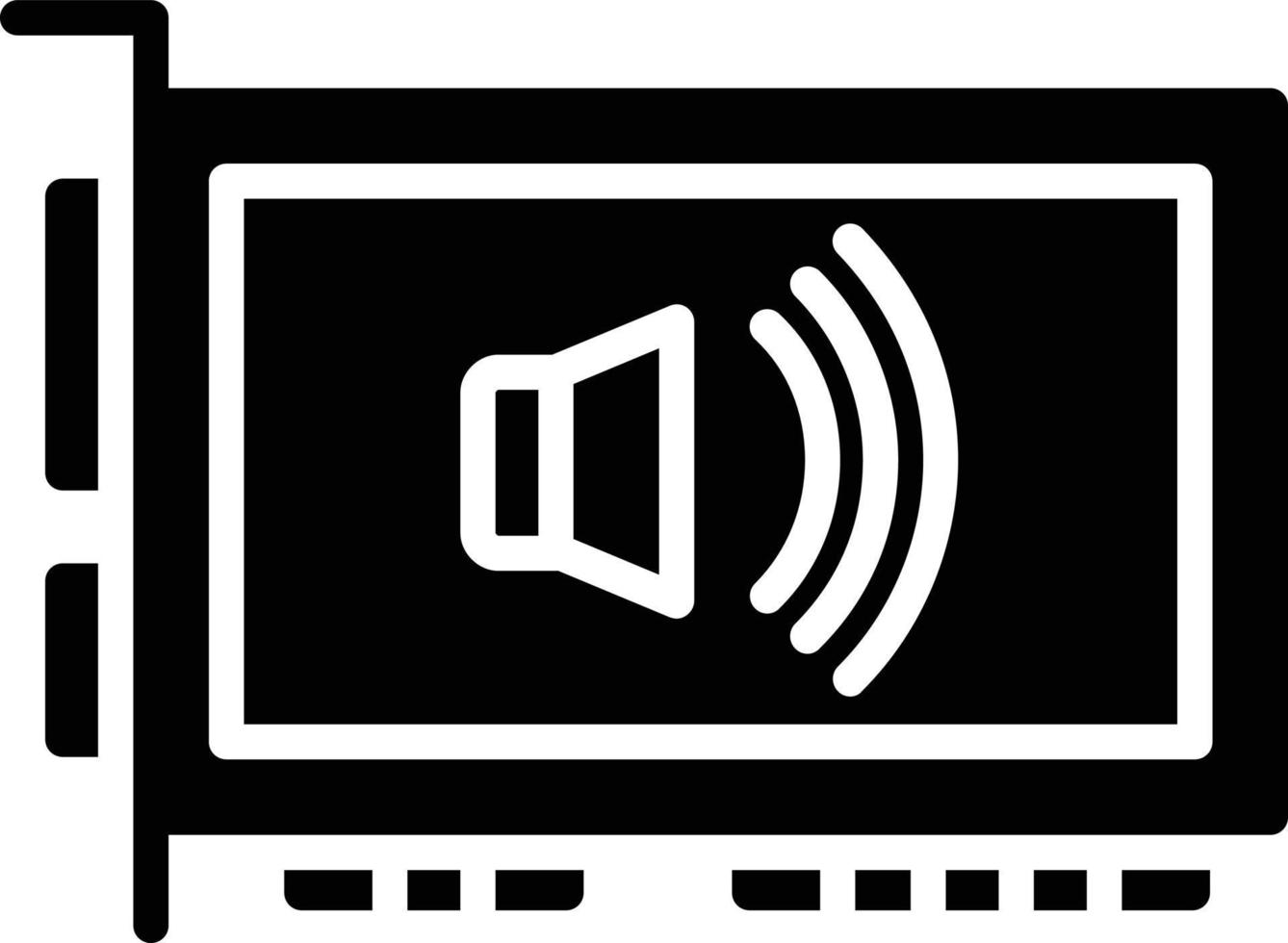 Sound Card Glyph Icon vector