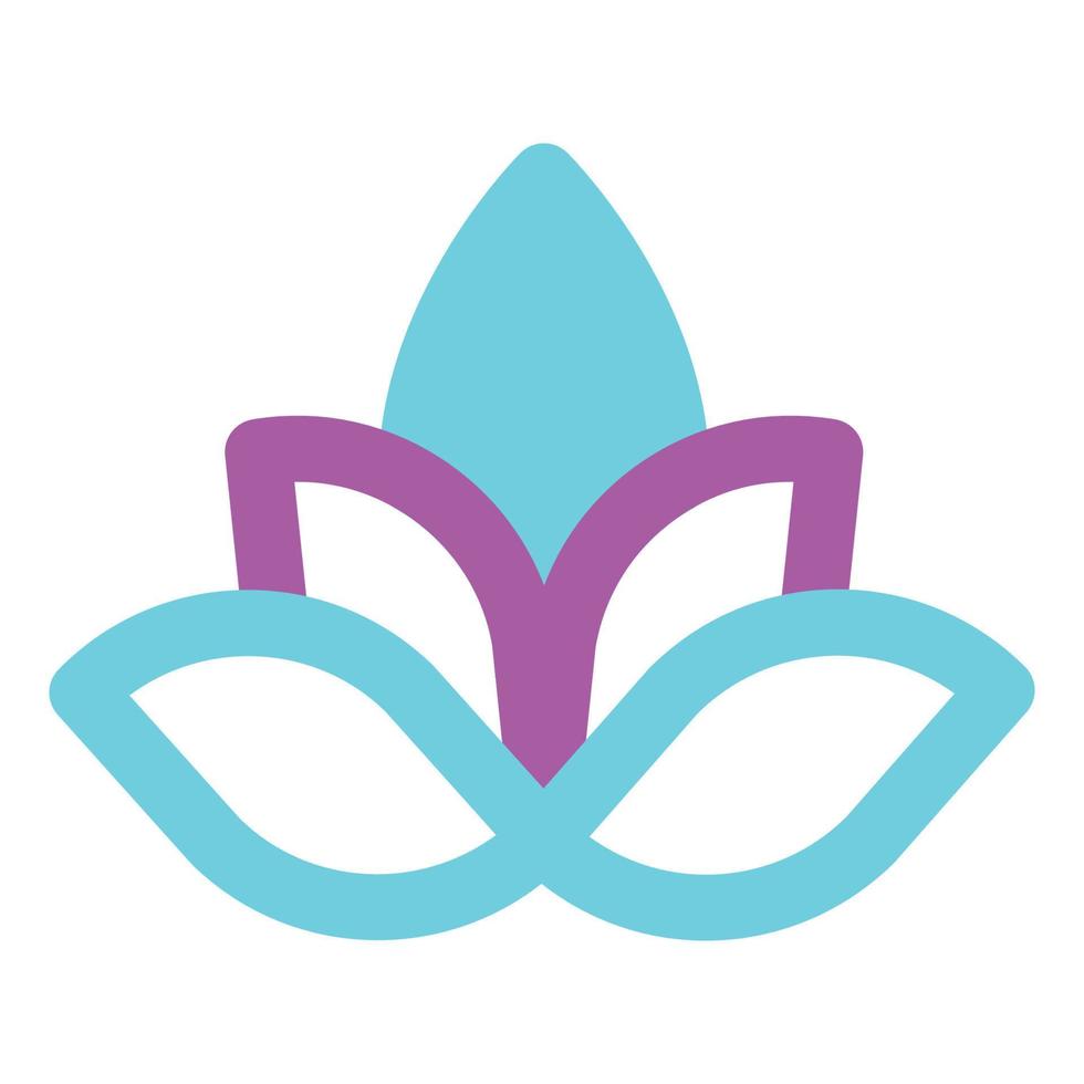 Lotus, Filled Line Style Icon Diwali vector