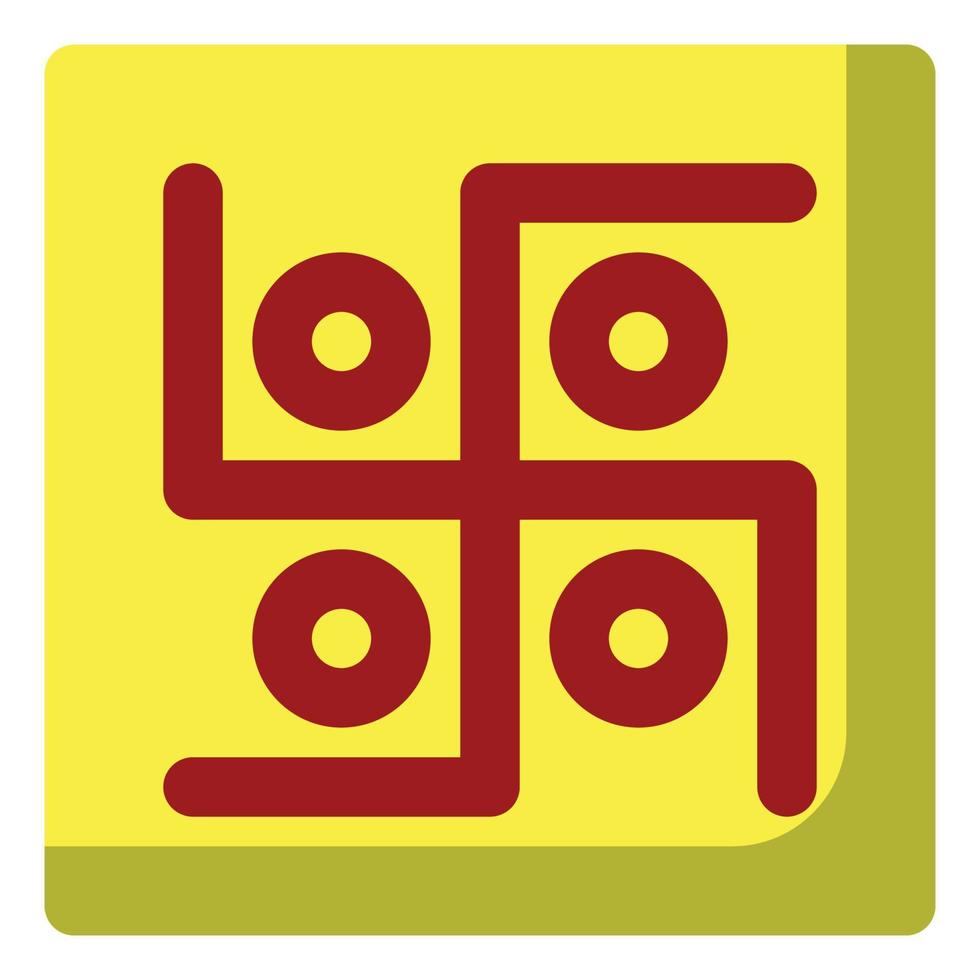 Swastika, Flat Style Icon Diwali vector