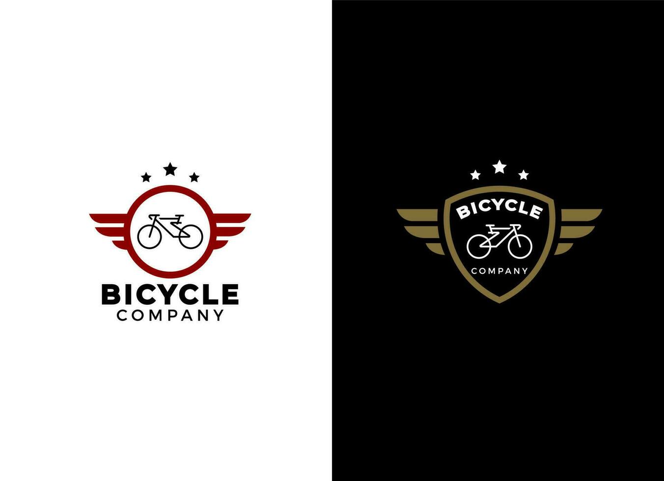 Minimalist bicycle logo design template. Electric bike emblem vector. vector