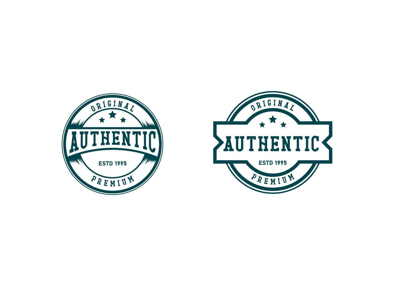 Classic Vintage Retro Label Badge logo design for cloth apparel vector