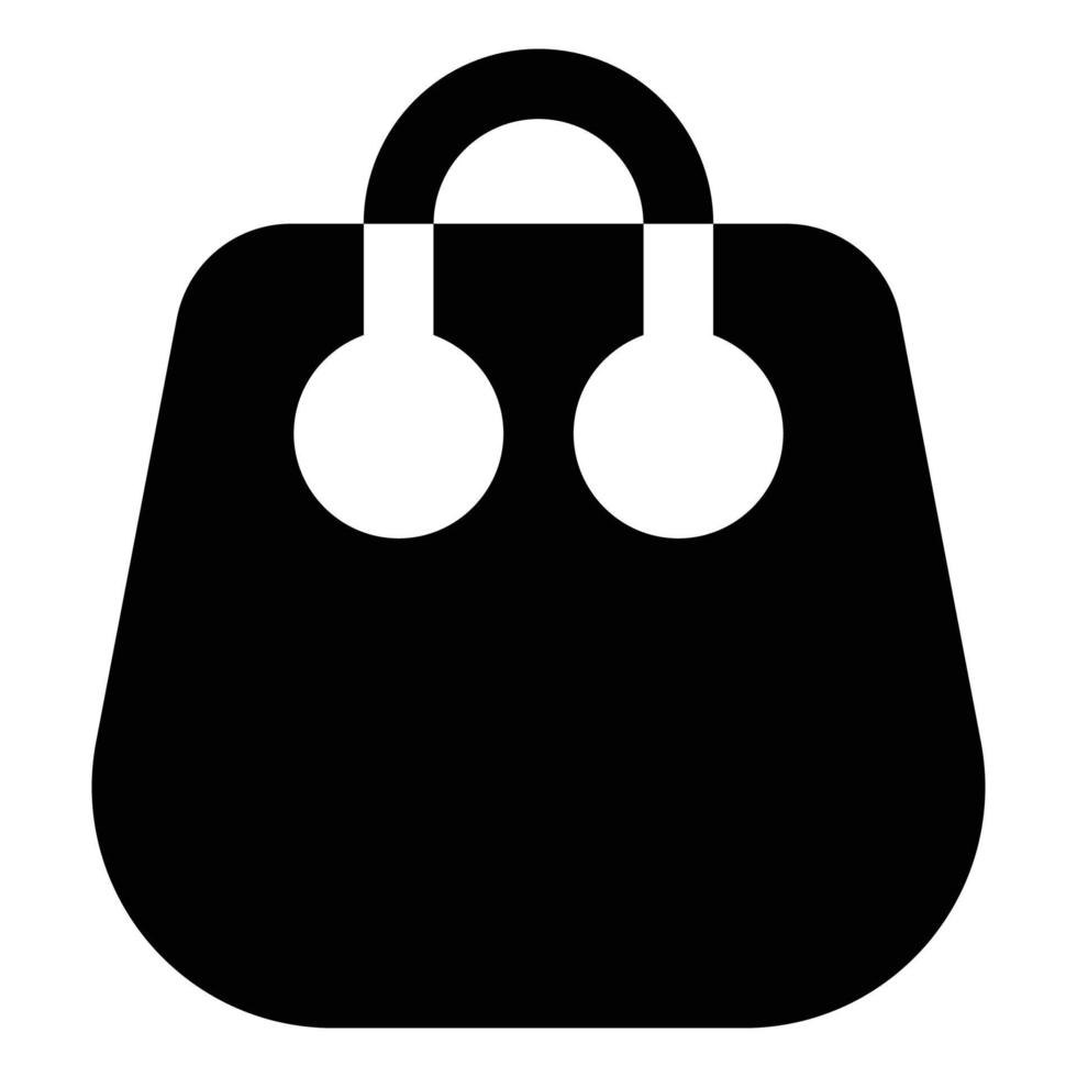 bolsa de compras, icono de estilo sólido negocios y finanzas vector