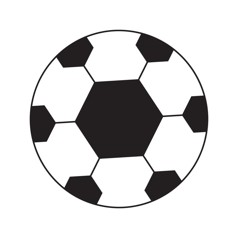ball with hexagonal pattern and black and white color vector