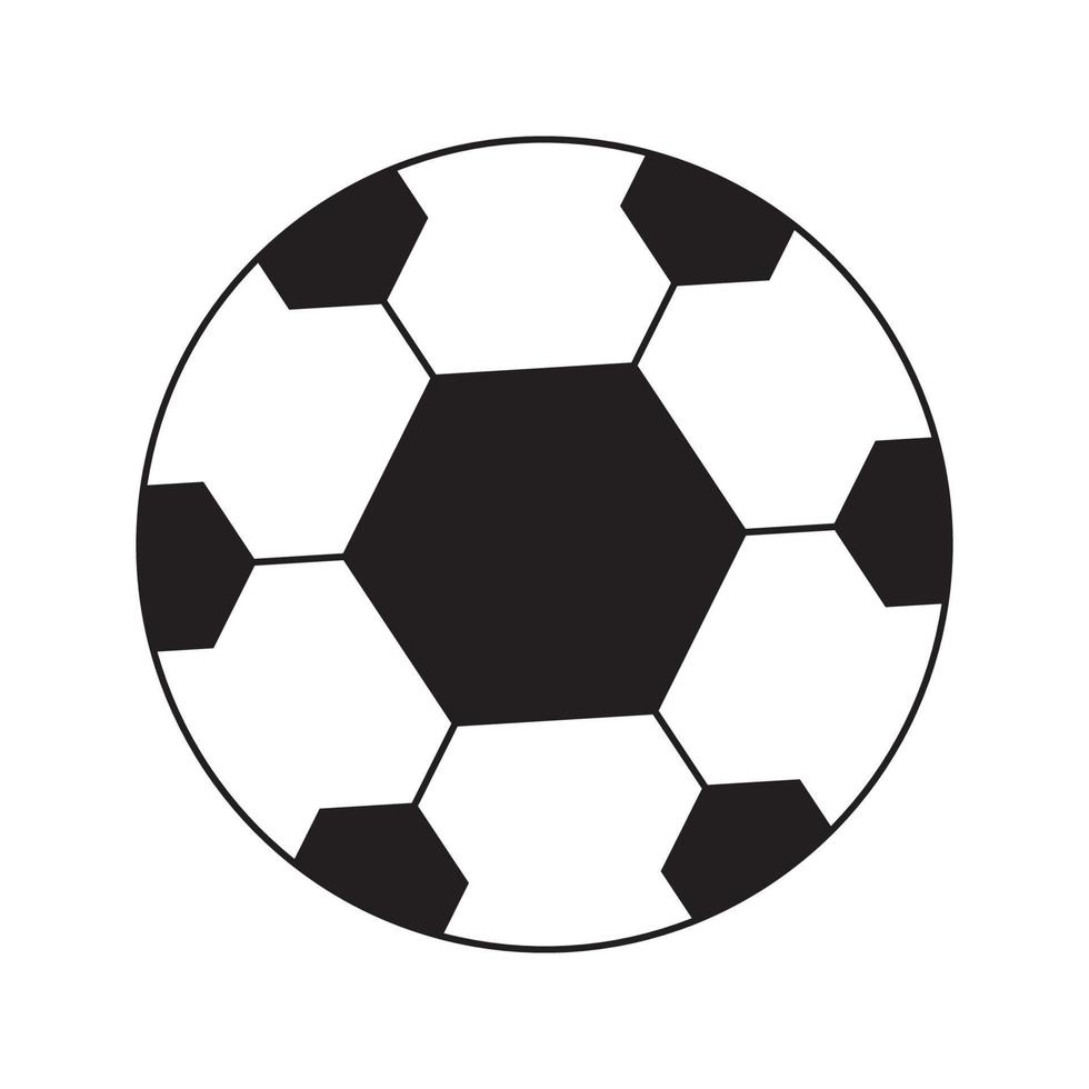 ball with hexagonal pattern and black and white color vector