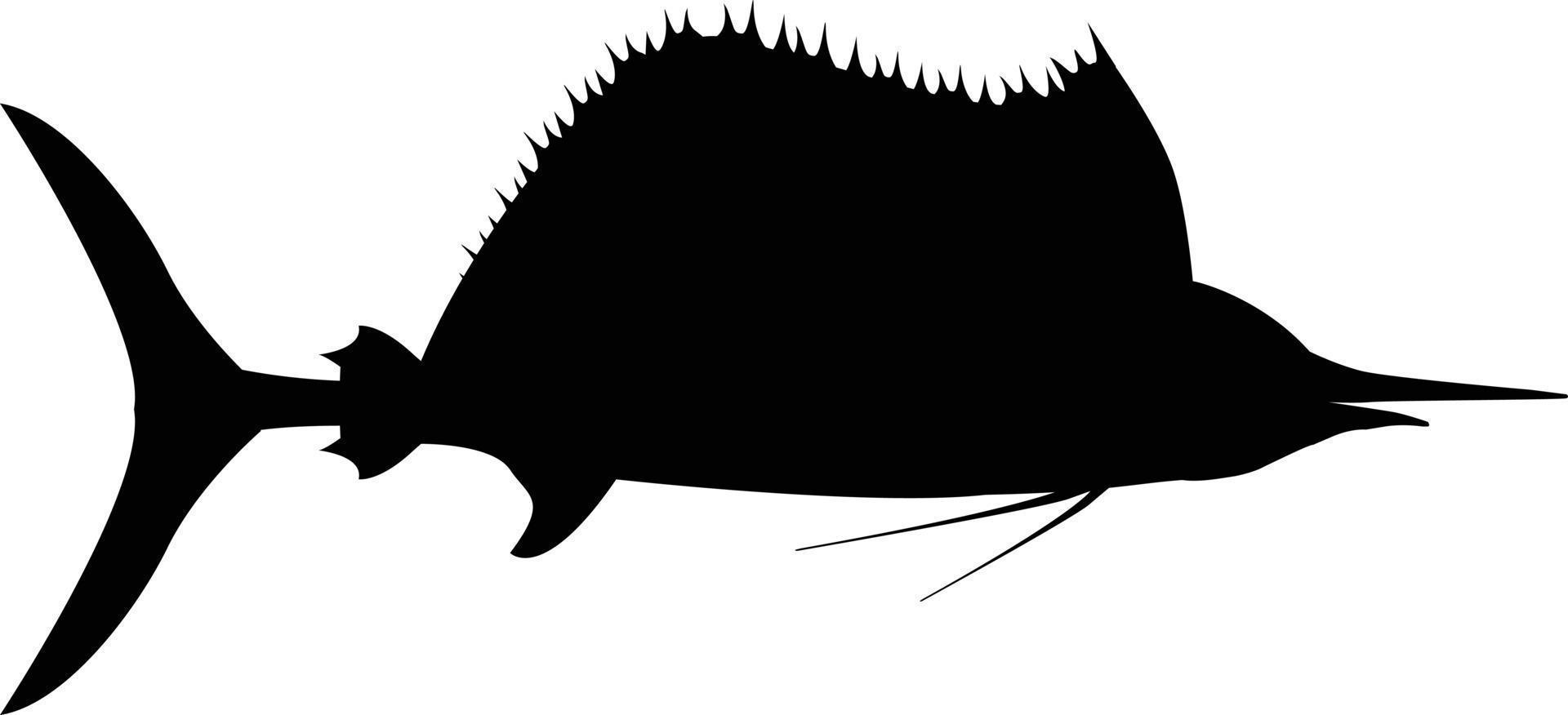 sailfish icon on white background. marlin sea fish sign. symbol swordfish. flat style. vector
