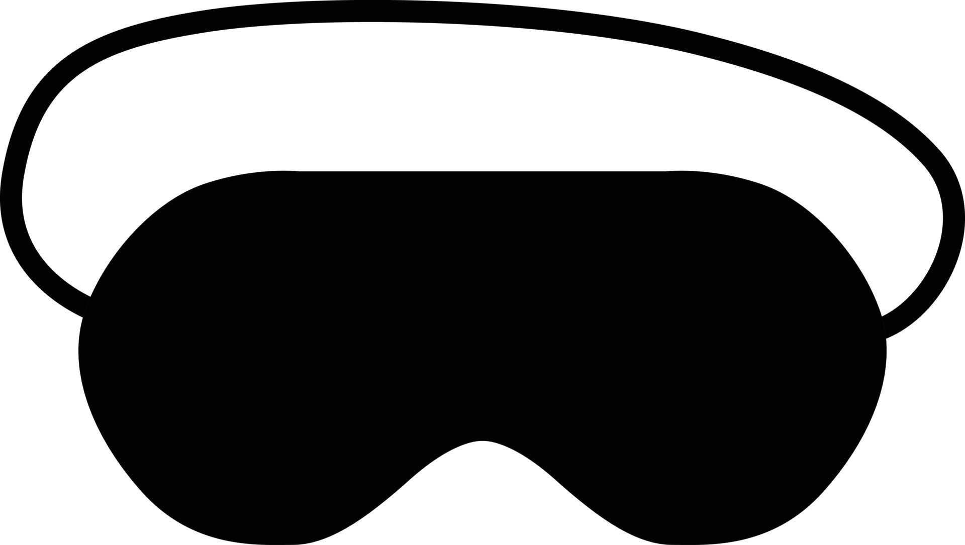 black eye sleep mask on white background. sleep mask sign. eye
