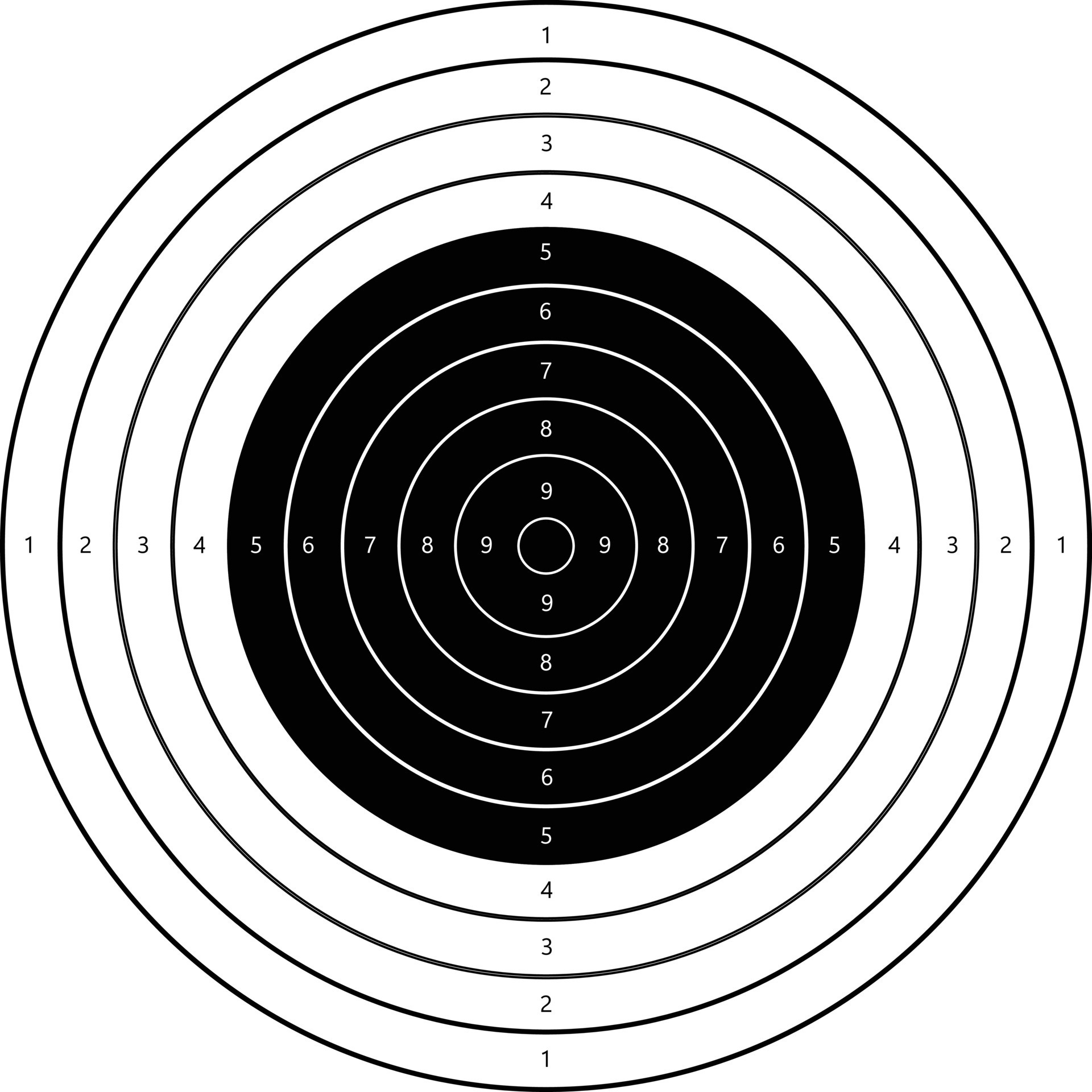 blank gun target. bullseye shooting target sign. shooting target symbol