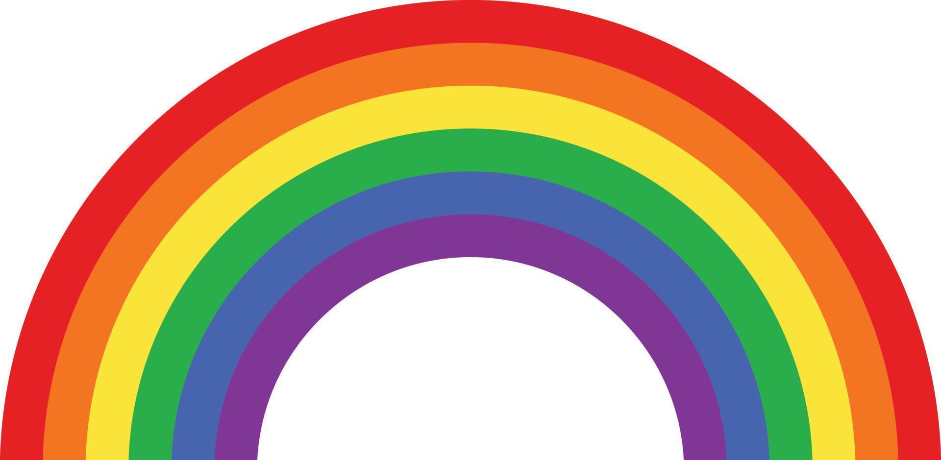 rainbow pride on white background. LGBT flag. rainbow sign. rainbow icon Gay or LGBT. flat style. vector