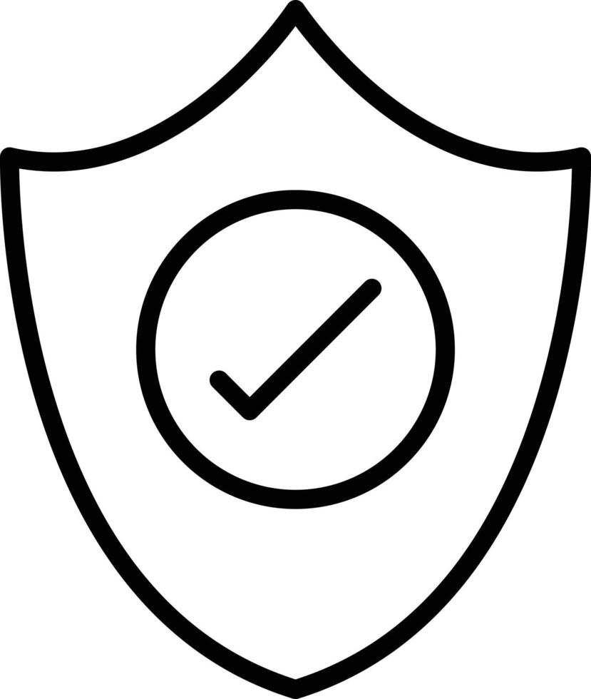 Sheild Line Icon vector