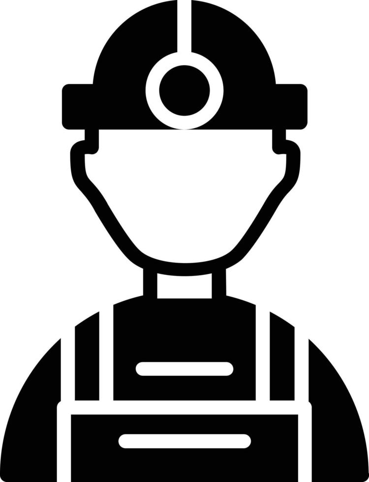 icono de glifo de trabajador vector