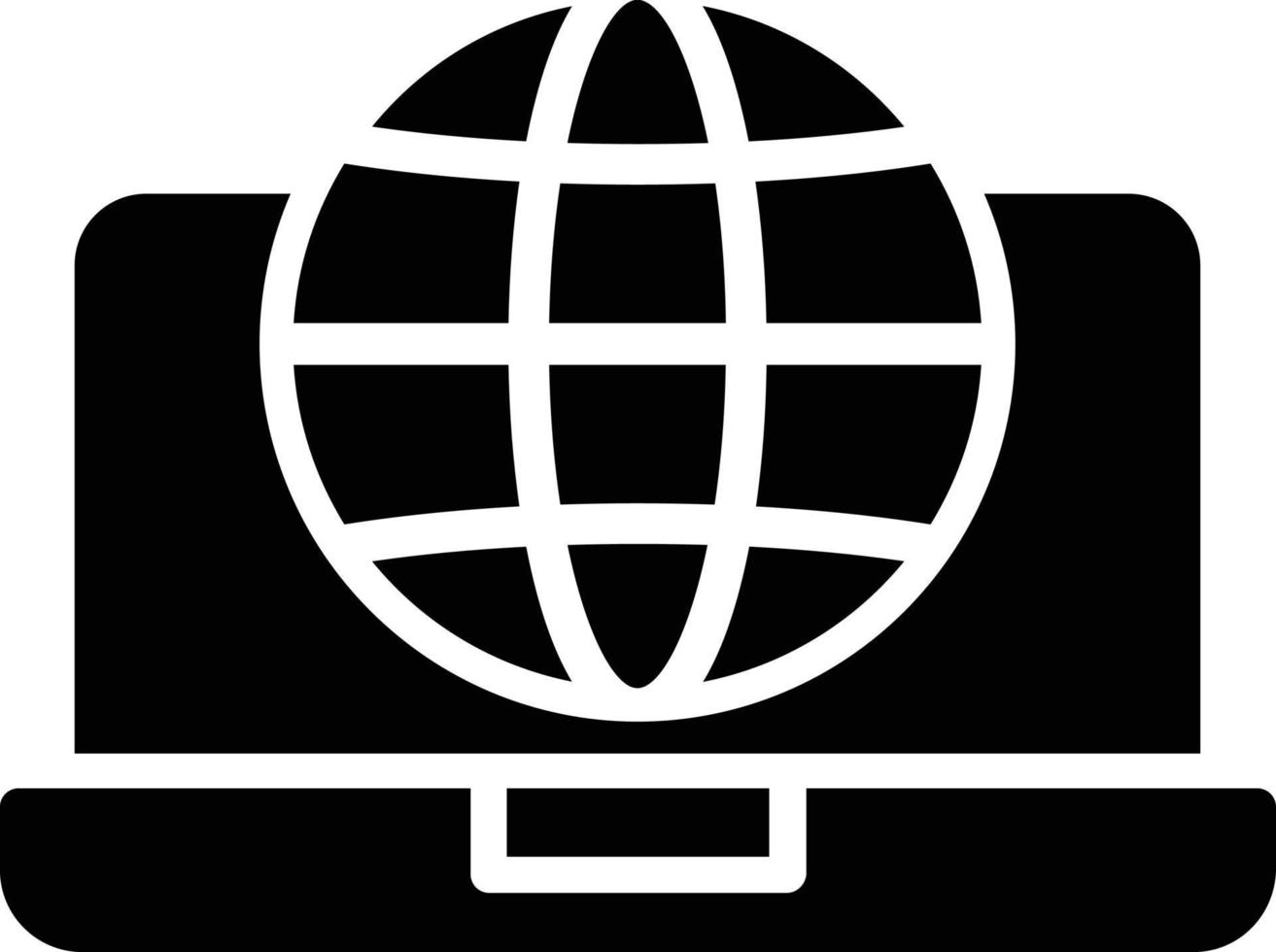 World Wide Glyph Icon vector