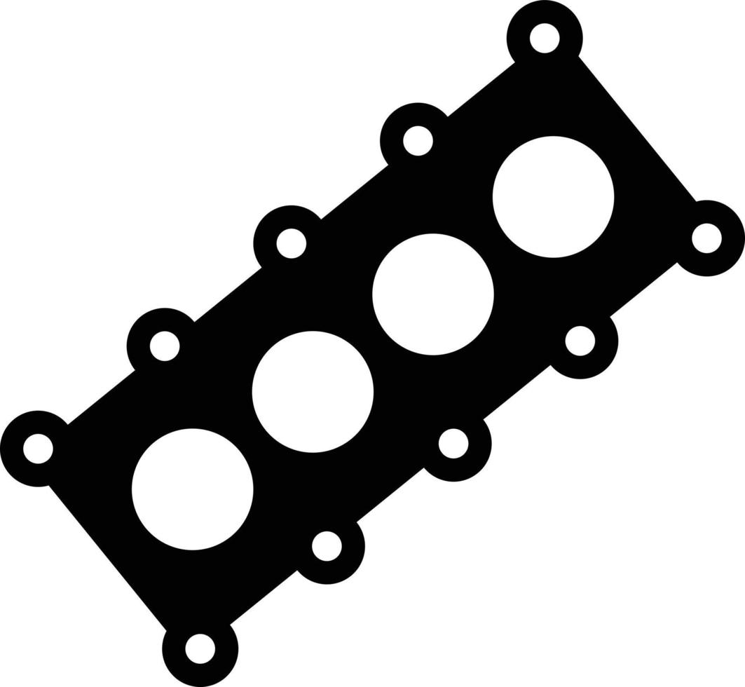 cylinder block icon on white background. Spare parts for motor repair sign. Engine gaskets symbol. flat style. vector