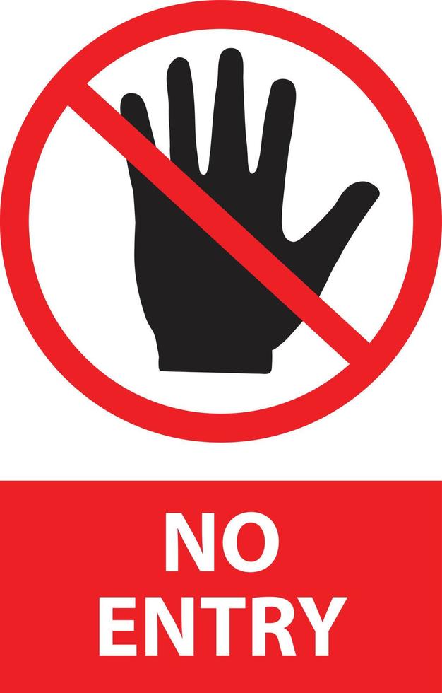 no entry sign on white background. restricted area sign. flat style