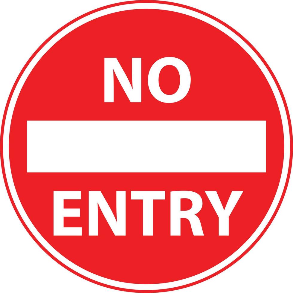 no entry traffic sign on white background. no entry road signs. no entry authorized personal only. flat style. vector