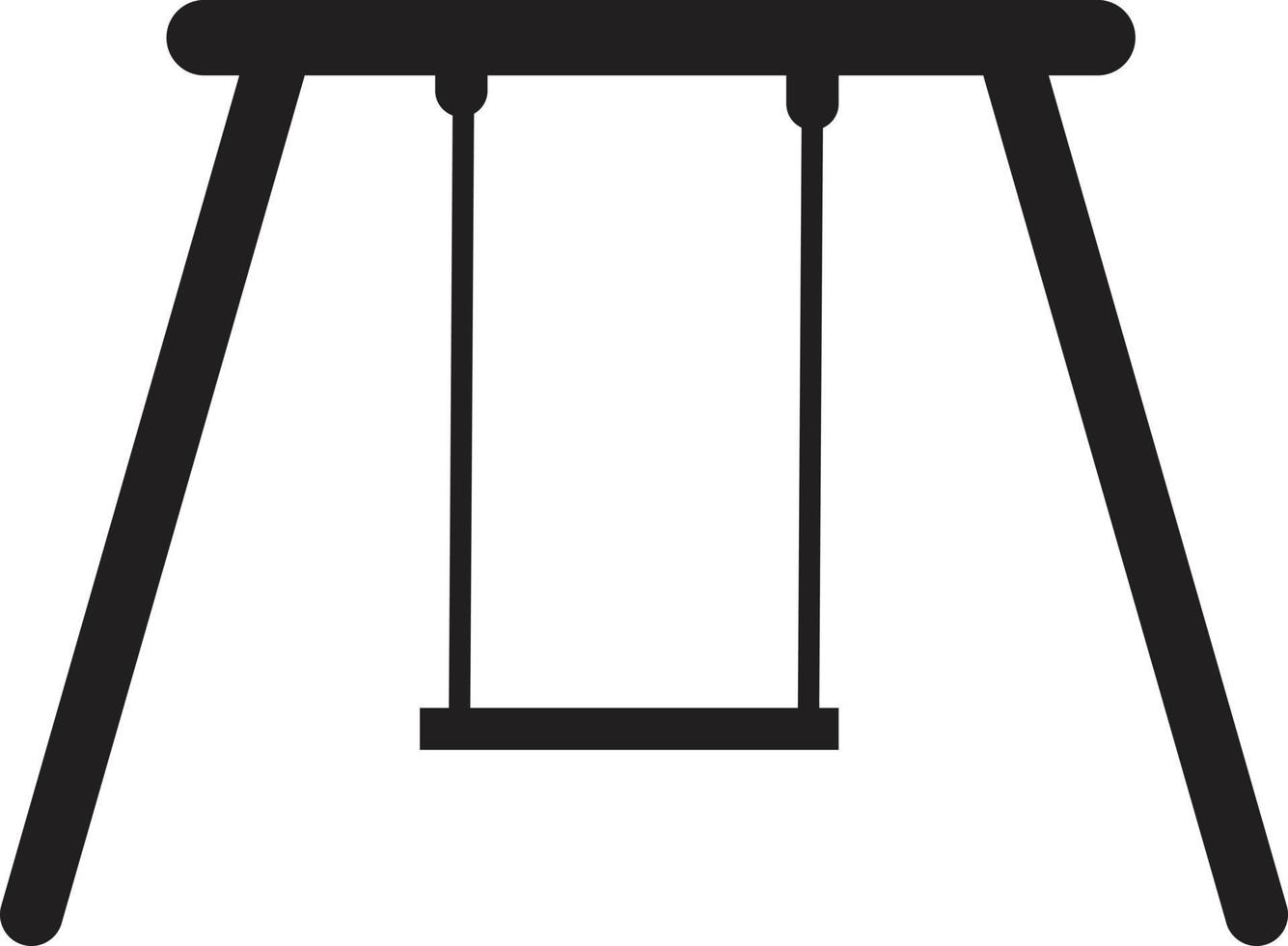 swinging icon on white background. swing symbol. flat style. vector