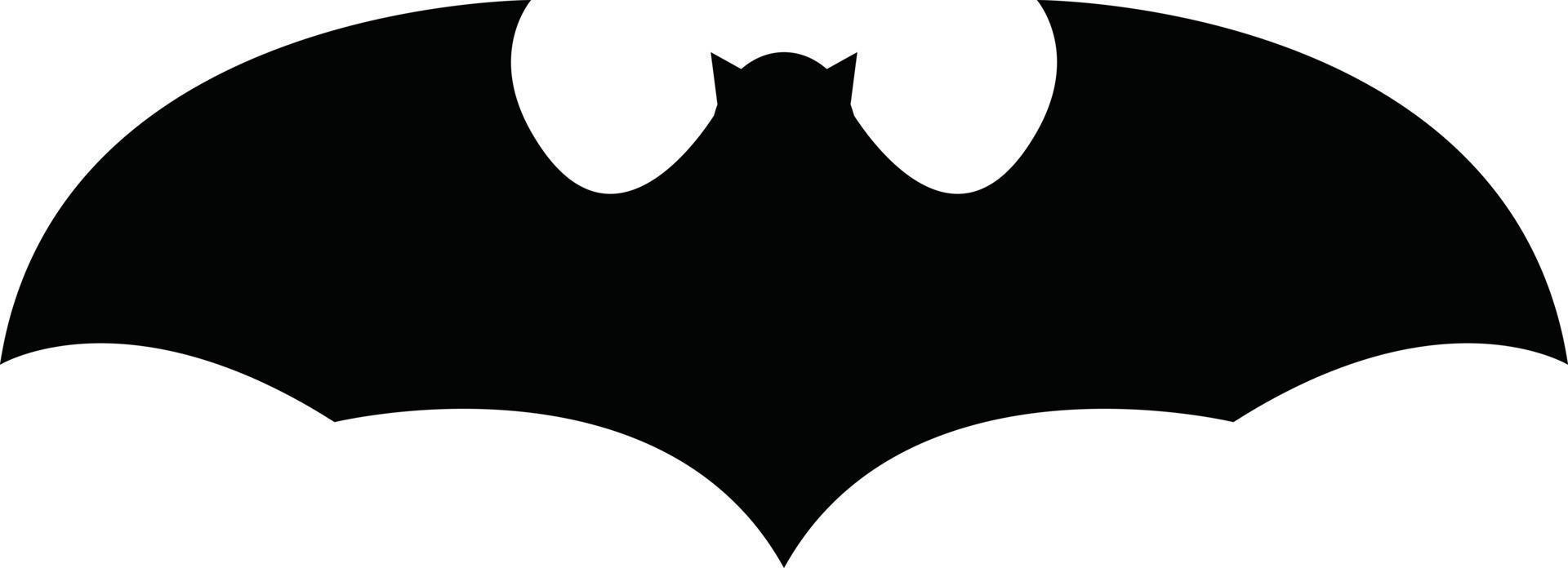 icono de murciélago sobre fondo blanco. silueta de murciélago. estilo plano vector