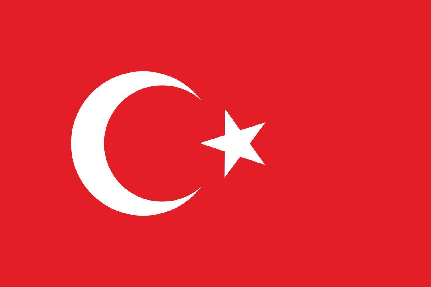 Flag of Turkey. Turkey national flag. flat style. vector