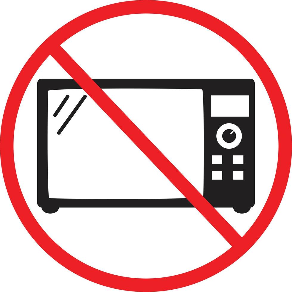 no microwave icon on white background. not allow microwave sign. flat style. vector