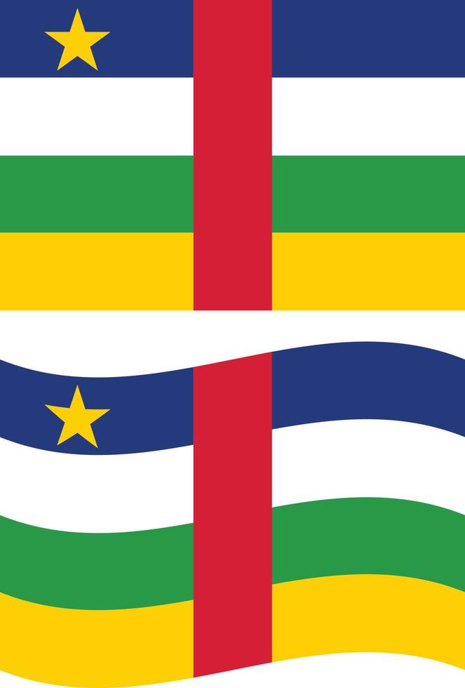 bandera de la república centroafricana. bandera