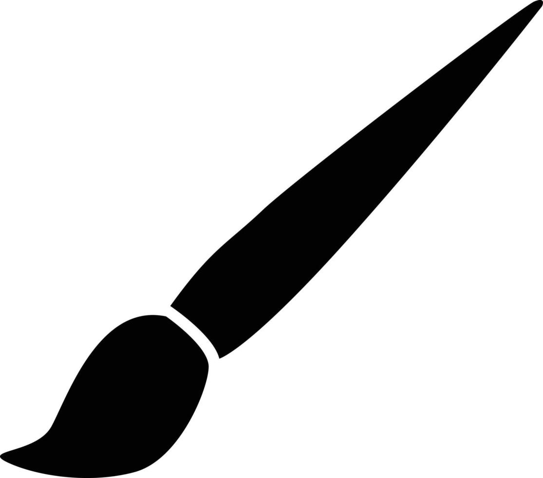 Brush icon on white background. black brush sign. Paint symbol. flat style. vector