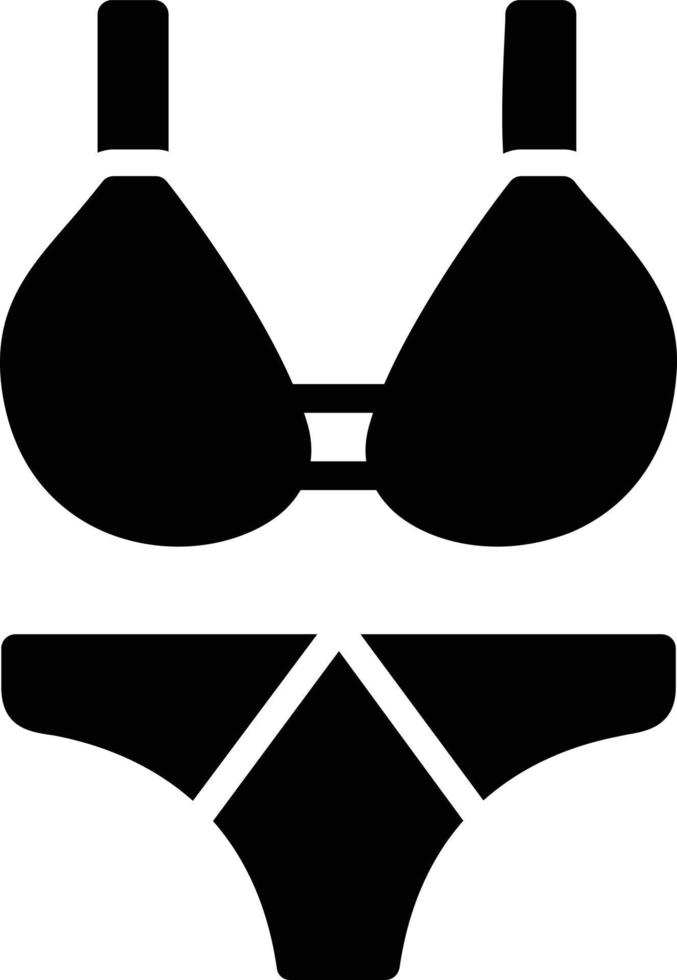 Swimsuit Glyph Icon vector
