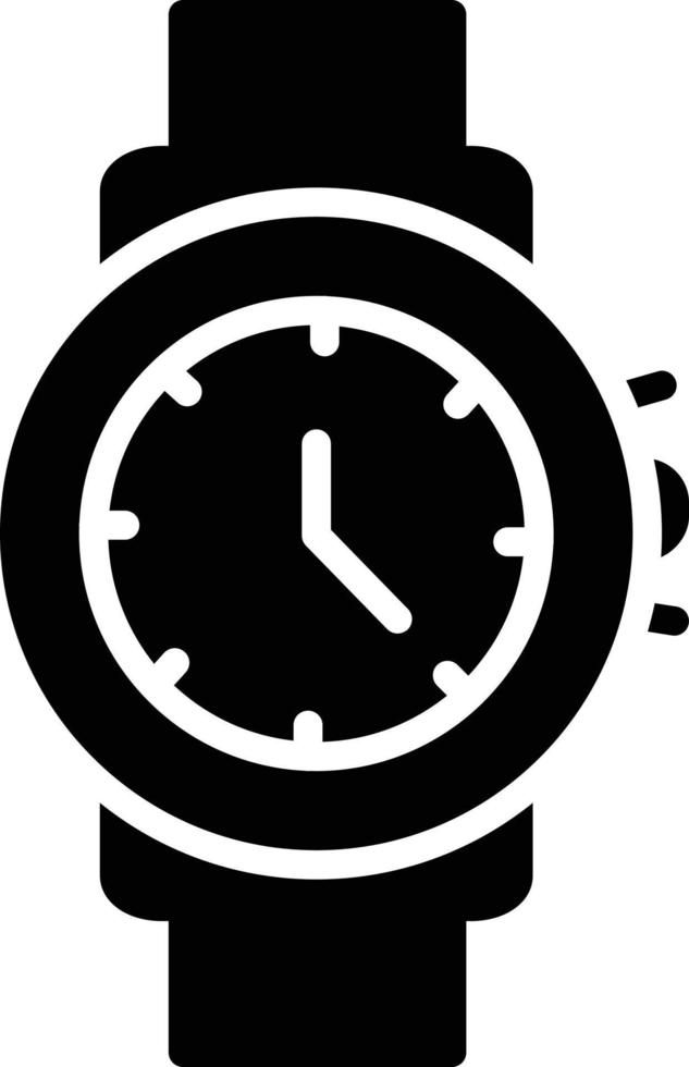 icono de glifo de reloj de pulsera vector