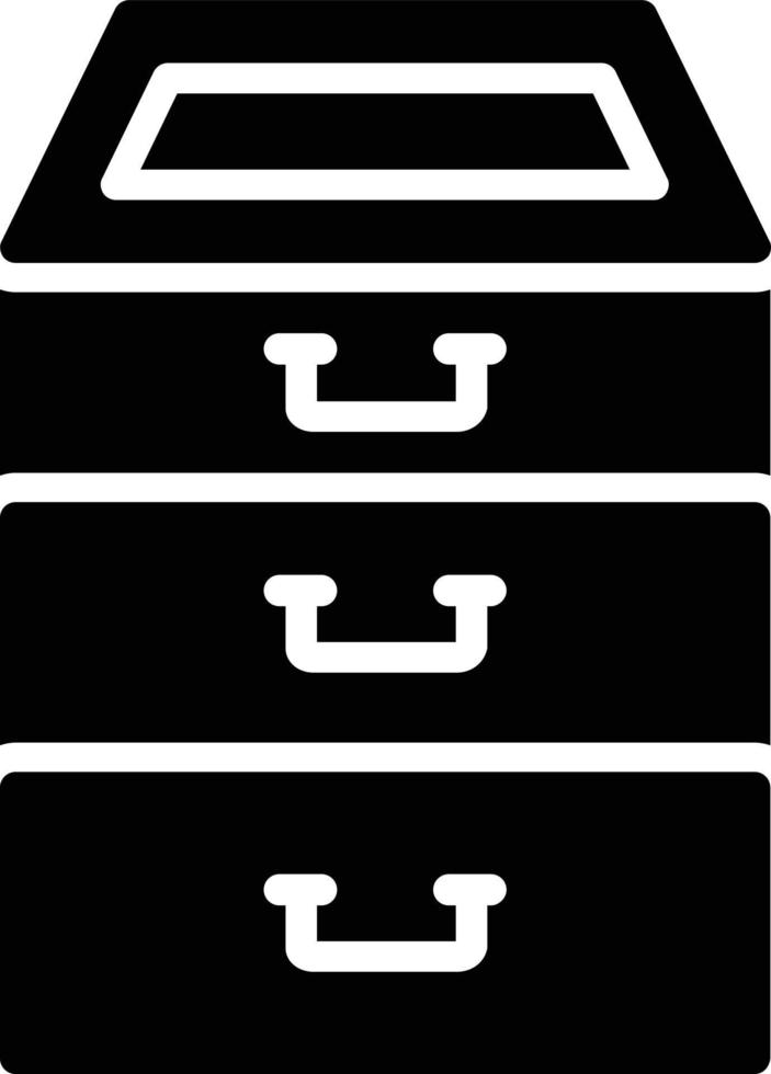 Filing Cabinet Glyph Icon vector