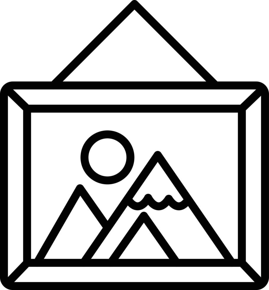 Photo Gallery Line Icon vector